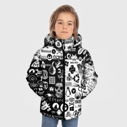 Зимняя куртка для мальчиков 3D Hacker Logo Шахматы - фото 2