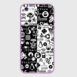 Чехол для iPhone 5/5S матовый Hacker Logo Шахматы