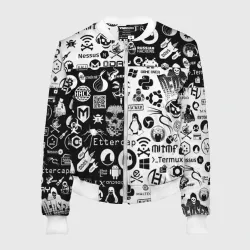 Женский бомбер 3D Hacker Logo Шахматы