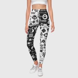 Леггинсы 3D Hacker Logo Шахматы - фото 2