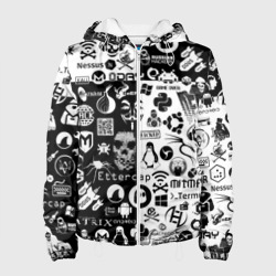 Женская куртка 3D Hacker Logo Шахматы
