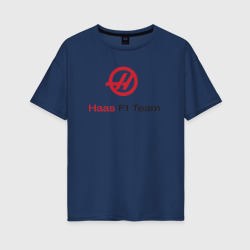 Женская футболка хлопок Oversize Haas F1 Team
