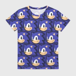 Женская футболка 3D Sonic pattern