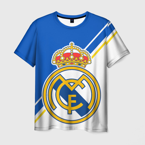 Мужская футболка с принтом Real Madrid Реал Мадрид, вид спереди №1