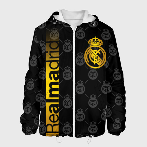Мужская куртка 3D Реал Мадрид gold золото, цвет 3D печать