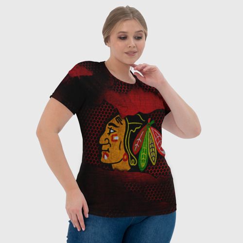 Женская футболка 3D Chicago NHL, цвет 3D печать - фото 6