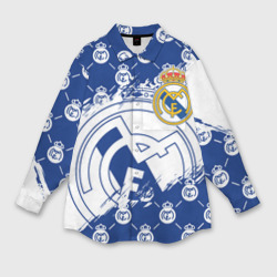 Мужская рубашка oversize 3D Real Madrid Реал Мадрид