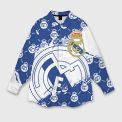 Женская рубашка oversize 3D Real Madrid Реал Мадрид