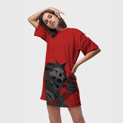 Платье-футболка 3D Демон и кровь - фото 2