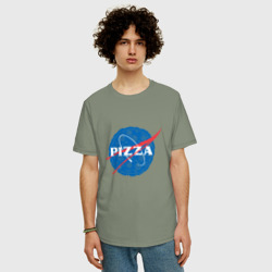 Мужская футболка хлопок Oversize NASA Pizza - фото 2