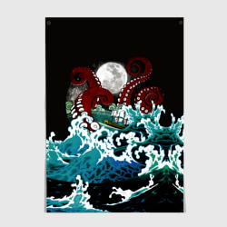 Постер Корабль на Волнах | Кракен