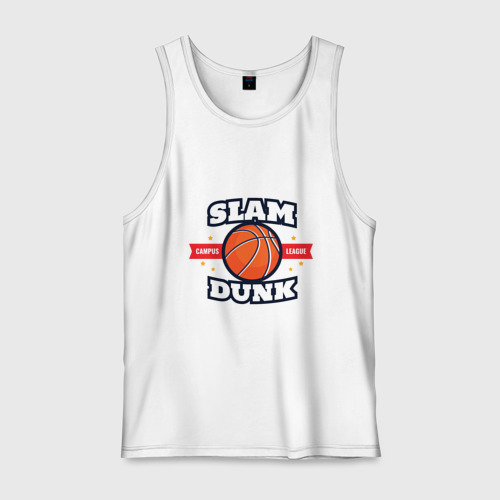 Мужская майка хлопок Slam dunk, цвет белый