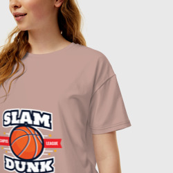 Женская футболка хлопок Oversize Slam dunk - фото 2