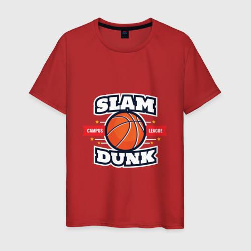 Мужская футболка хлопок Slam dunk, цвет красный