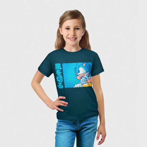 Детская футболка 3D Sonic alert, цвет 3D печать - фото 5