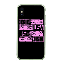 Чехол для iPhone XS Max матовый Black pink eyes