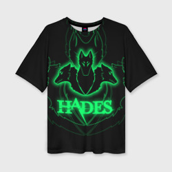 Женская футболка oversize 3D Hades three-headed wolf