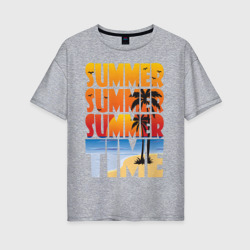 Женская футболка хлопок Oversize Summer time