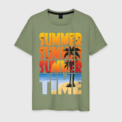 Summer time – Мужская футболка хлопок с принтом купить со скидкой в -20%