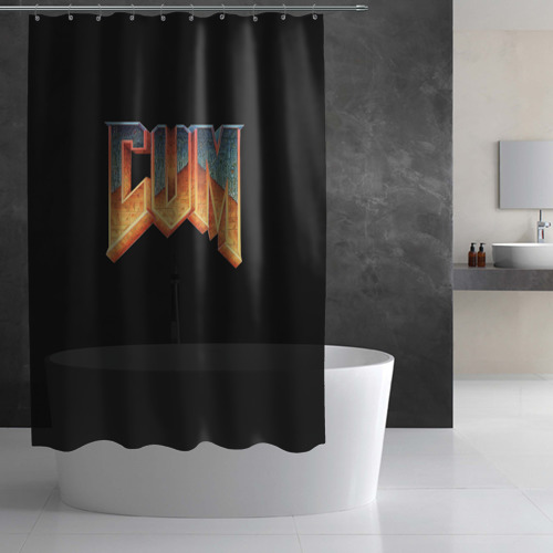 Штора 3D для ванной Doom: Gachi remix - фото 2