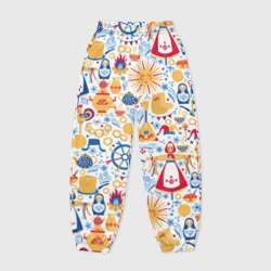 Женские джоггеры оверсайз 3D Славянская символика