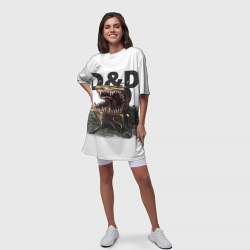 Платье-футболка 3D D&D Мимик-сундук ДнД, цвет 3D печать - фото 5