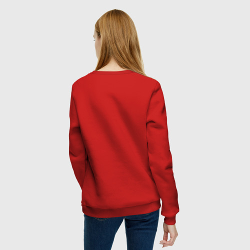 Женский свитшот хлопок Наука Science Вязаный свитер, цвет красный - фото 4
