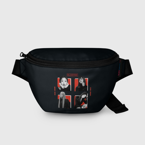 Поясная сумка 3D Blackpink red and black арт