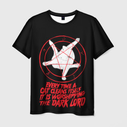 Мужская футболка 3D Кот сатаны