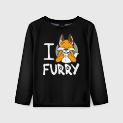 Детский лонгслив 3D I love furry