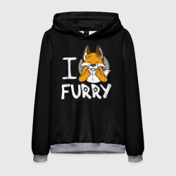 Мужская толстовка 3D I love furry