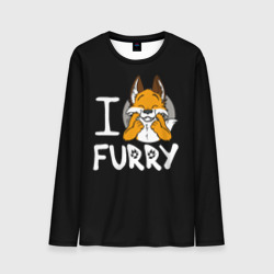 Мужской лонгслив 3D I love furry