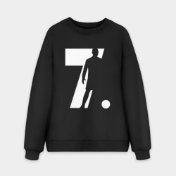 Мужской свитшот oversize без начеса хлопок Криштиану Роналду 7