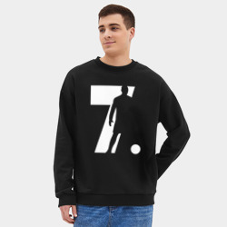 Мужской свитшот oversize без начеса хлопок Криштиану Роналду 7 - фото 2