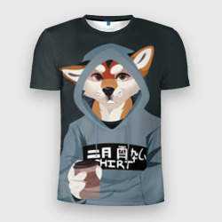 Мужская футболка 3D Slim Furry fox