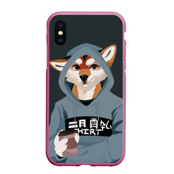 Чехол для iPhone XS Max матовый Furry fox