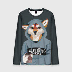 Мужской лонгслив 3D Furry fox