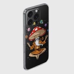 Чехол для iPhone 16 Pro Max силиконовый с защитой камеры Космический Гриб Волшебник - фото 2