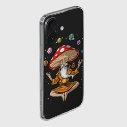 Чехол для iPhone 16 силиконовый с защитой камеры Космический Гриб Волшебник - фото 2