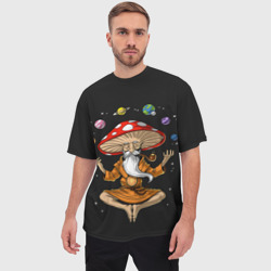 Мужская футболка oversize 3D Космический Гриб Волшебник - фото 2