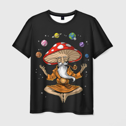 Мужская футболка 3D Космический Гриб Волшебник