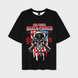 Мужская футболка oversize 3D 5FDP Five Finger Death Punch