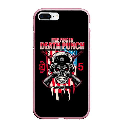 Чехол для iPhone 7Plus/8 Plus матовый 5FDP Five Finger Death Punch, цвет розовый