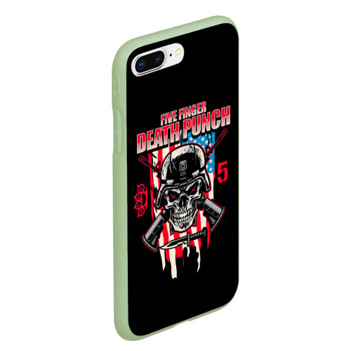 Чехол для iPhone 7Plus/8 Plus матовый 5FDP Five Finger Death Punch, цвет салатовый - фото 3