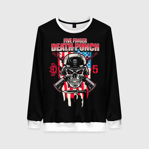 Женский свитшот 3D 5FDP Five Finger Death Punch, цвет 3D печать