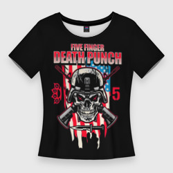 Женская футболка 3D Slim 5FDP Five Finger Death Punch