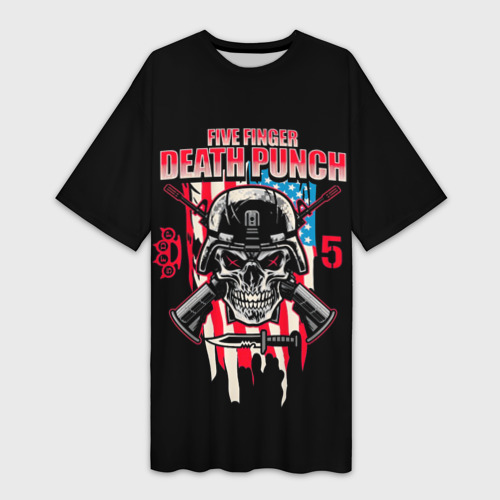 Платье-футболка 3D 5FDP Five Finger Death Punch, цвет 3D печать