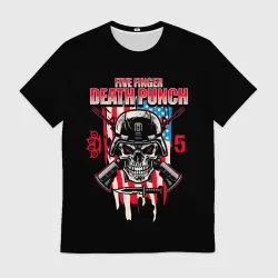 Мужская футболка 3D 5FDP Five Finger Death Punch