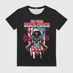 Женская футболка 3D 5FDP Five Finger Death Punch