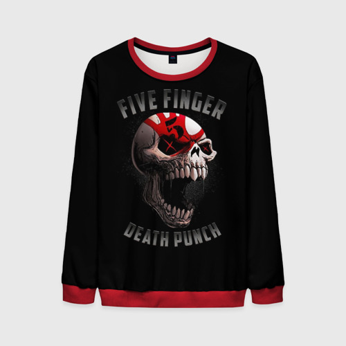 Мужской свитшот 3D Five Finger Death Punch 5FDP, цвет красный